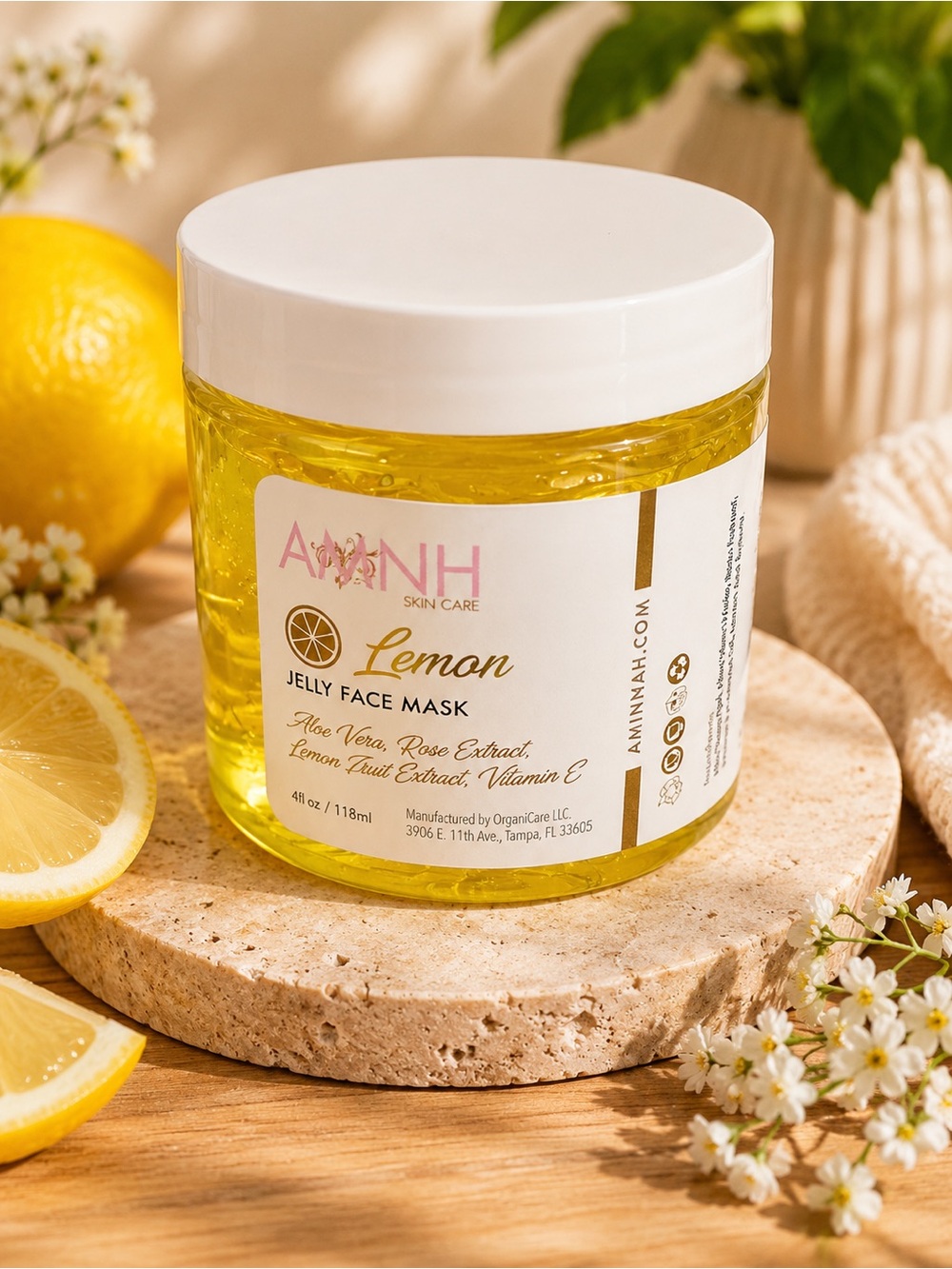 AMNH-Lemon Jelly Face Mask — Refreshing Skincare Gel 4 Fl oz